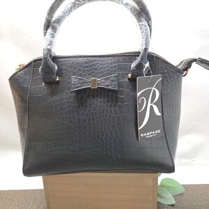 Rampage Purse Black With Bow